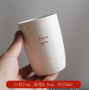 Wave point ceramic coffee cup