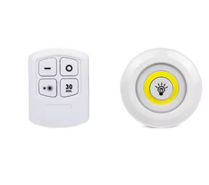 Dimmable LED Under Cabinet Light with Remote Control Stick-On Touch Tap Lamp for Cupboards Wardrobe Tap Led Lights with 
