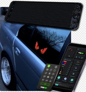 Ultra-thin car LED advertising screen bluetooth full-color electronic soft screen led car si gn display