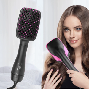 2-in-1 Hot Air Brush Multifunction Hair Dryer, Popular Cross-Border, Wet and Dry Use, Lazy Curler