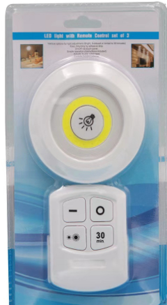 Dimmable LED Under Cabinet Light with Remote Control Stick-On Touch Tap Lamp for Cupboards Wardrobe Tap Led Lights with 