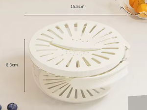 [HG53696-WHI] Drain Basket Storage Box 16844556 (white)