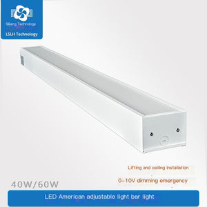 American Standard 40W60W line light 0-10V dimming ceiling light supermarket workshop workshop warehouse anti-glare line 