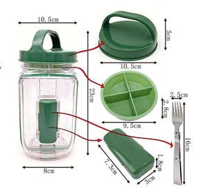 Salad storage jars and bottles