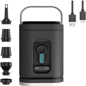 Aerlite 3-in-1 Mini Air Pump – Inflate, Vacuum & Light Up Your Adventures