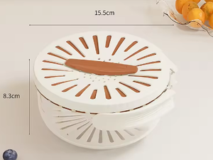 [HG53696-WHI] Drain Basket Storage Box 16844556 (white)