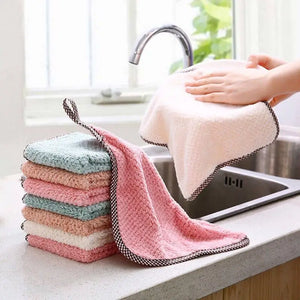 1 Super Absorbent Kitchen Cleaning Cloths: Lint-Free, Non-Stick, Machine Washable, Reusable, Hand Towel for Kitchen, Bat