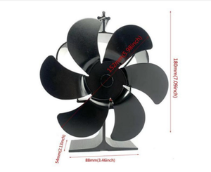Stove Fan For Wood Pellet Stove Fan 6 Leaves Thermal Fan Wood Stove Accessories Eco Thermoelectric Fan Heat Powered For 