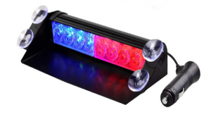 8 LED Police Lights Strobe Light For Car 12V Emergency Signal - Dashboard Interior Roof Windshield Safe Caution Hazard L