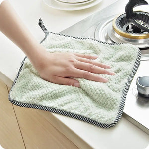 1 Super Absorbent Kitchen Cleaning Cloths: Lint-Free, Non-Stick, Machine Washable, Reusable, Hand Towel for Kitchen, Bat