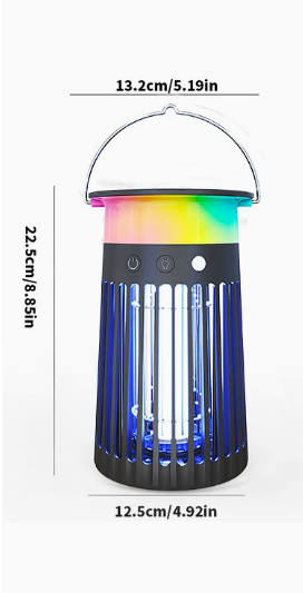 Outdoor 4-in-1 sensor adjustable electric mosquito repellent lamp that can be hung